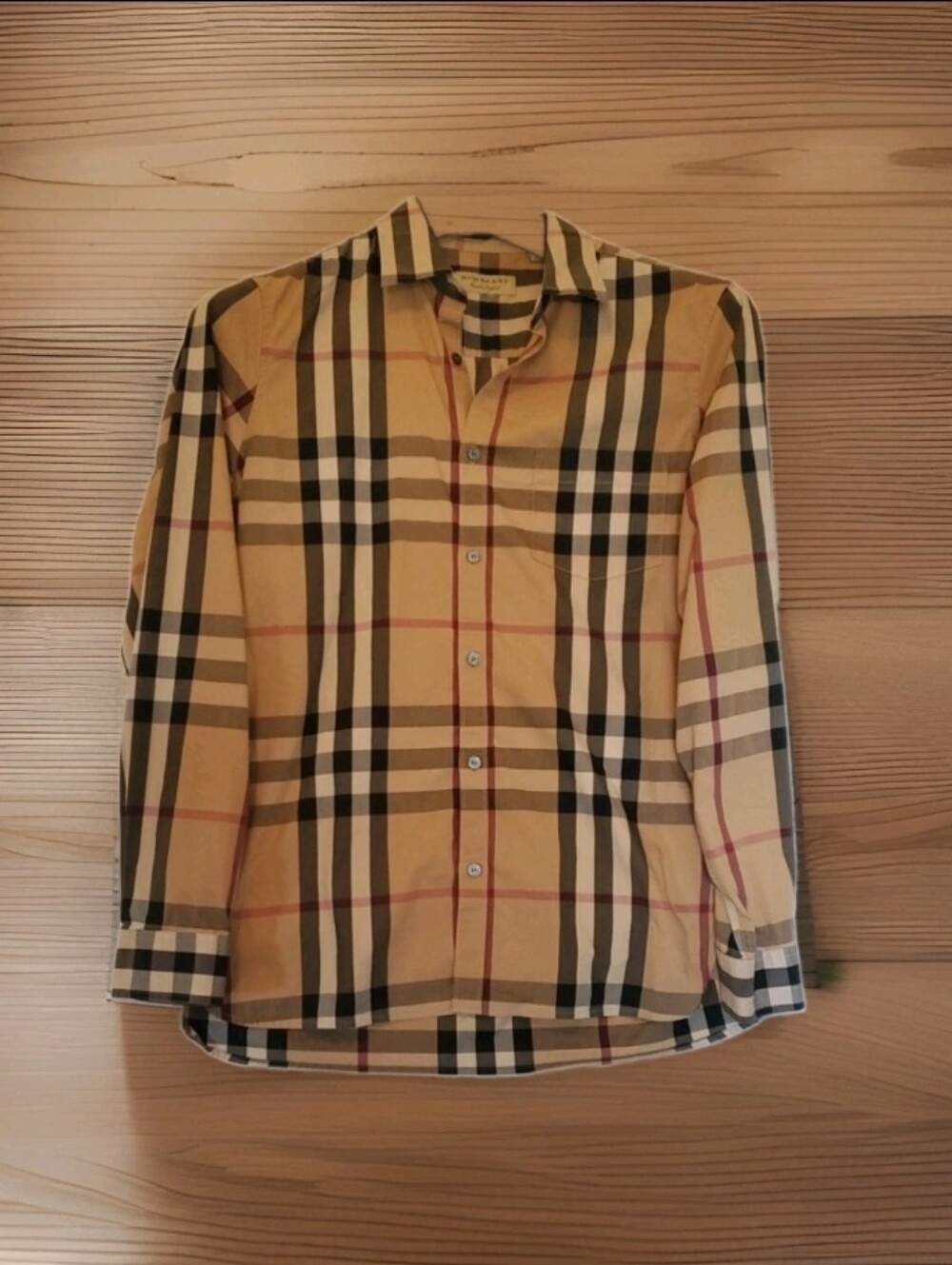 Burberry London Signature Check Button-Down Shirt Mens Large